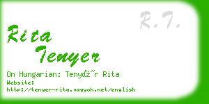 rita tenyer business card